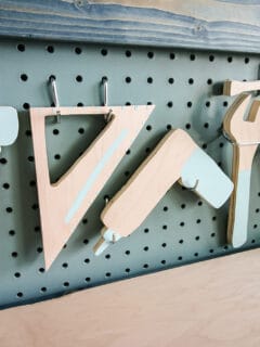 DIY wooden toy tool set - Charleston Crafted