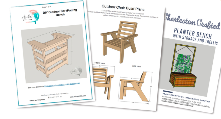 DIY planter bench with trellis and storage