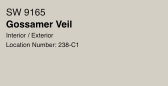 Gossamer Veil by Sherwin Williams (SW 9165)