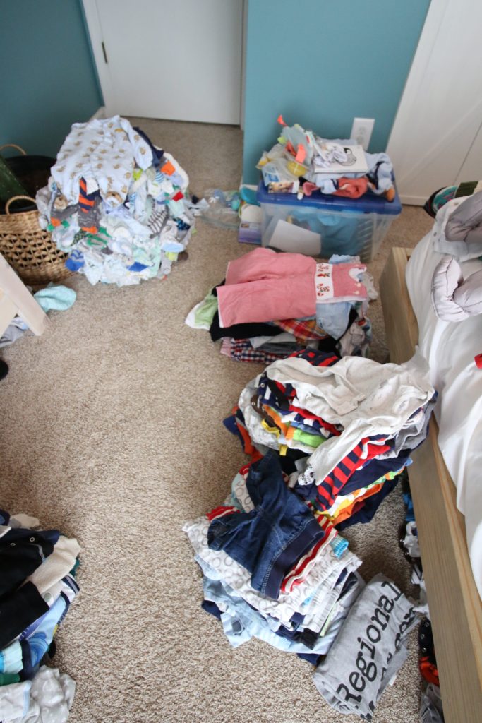 How to purge and organize baby clothes for baby #2