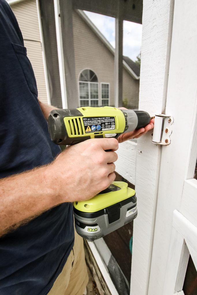 Removing old door