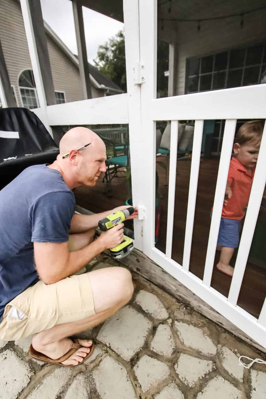 How to replace a screen door - Charleston Crafted