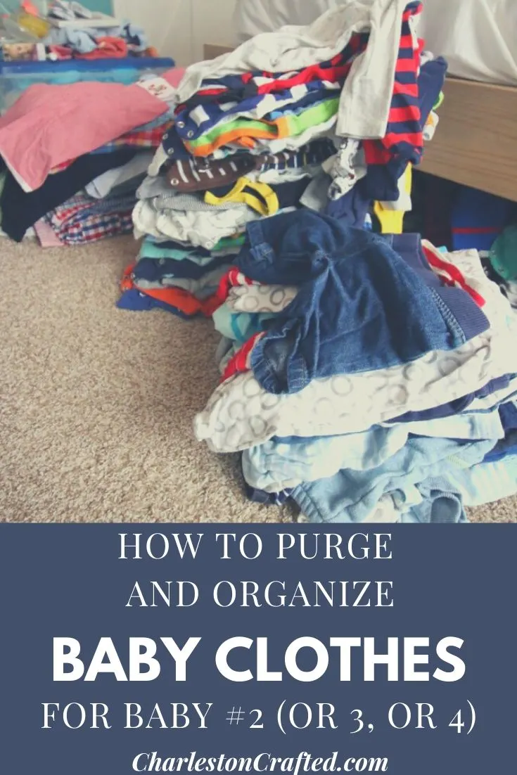 how to purge and organize baby clothes