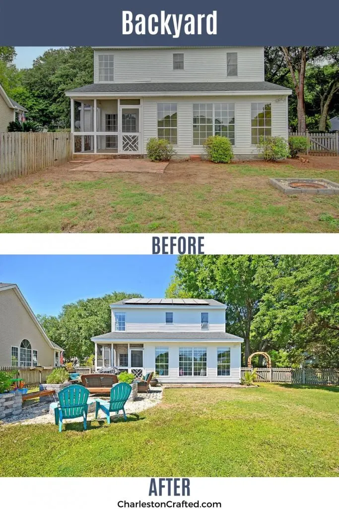 backyard before and after