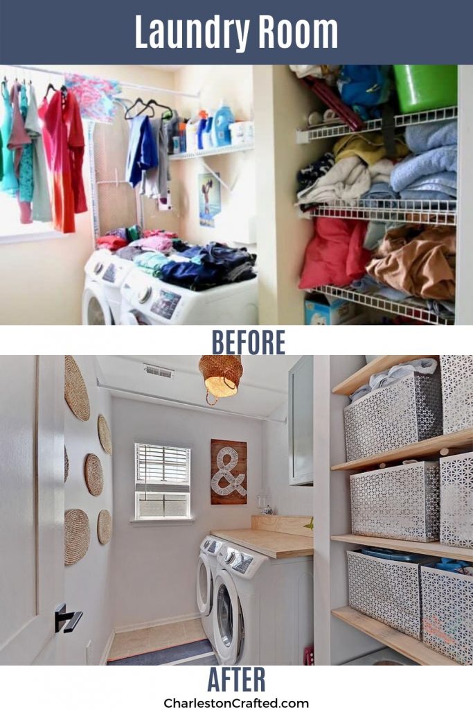 laundry room before and after