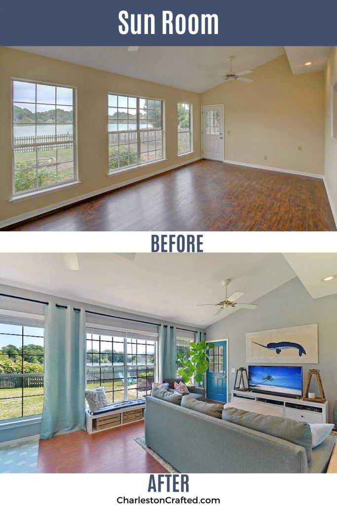 sunroom before and after