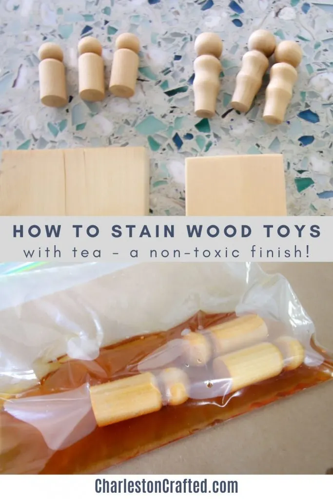 How to stain wood toys with tea