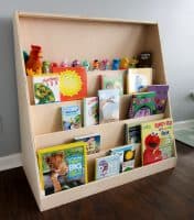 How to build a DIY Montessori front-facing bookshelf - PDF Plans!