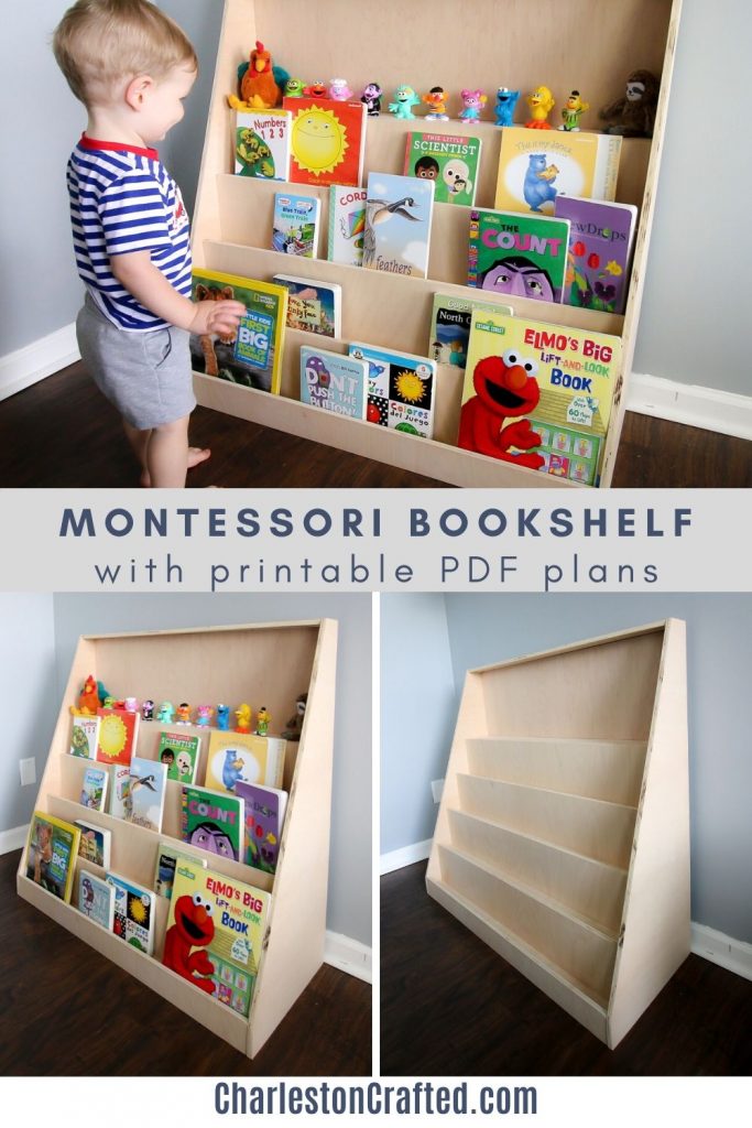 diy montessori bookshelf with printable pdf plans