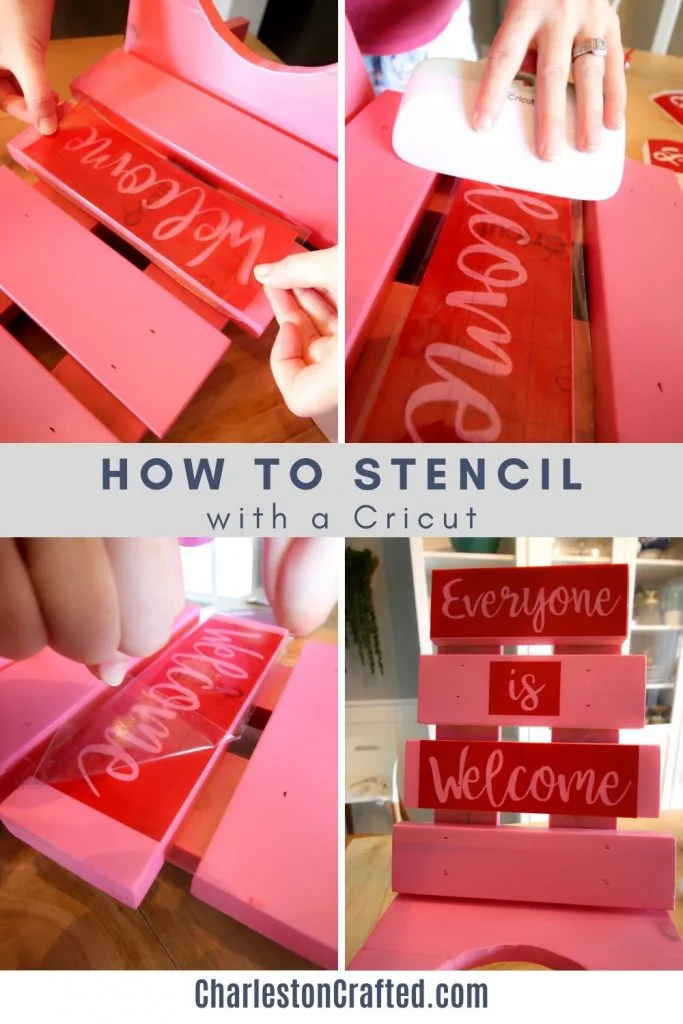how to apply a stencil made with a cricut