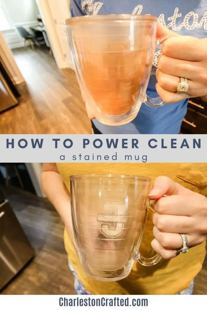 how to power clean a stained mug