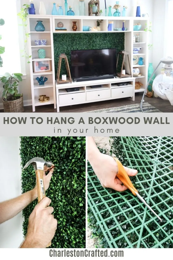 how to hang a boxwood wall in your home