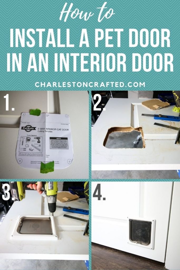 Installing a cat door in an interior door sale