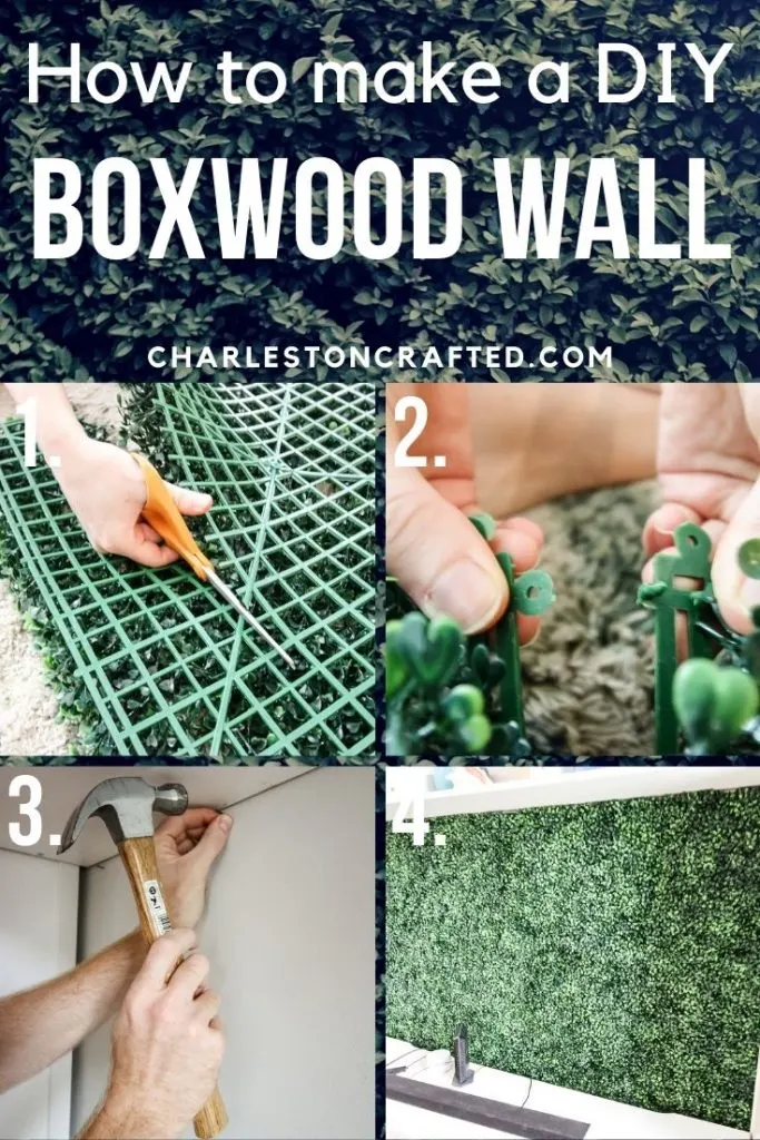 how to make a diy boxwood wall