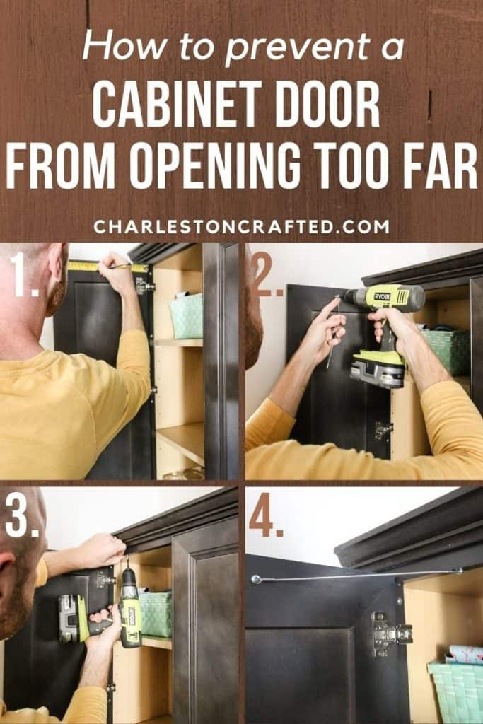 how to prevent a cabinet door from opening too far