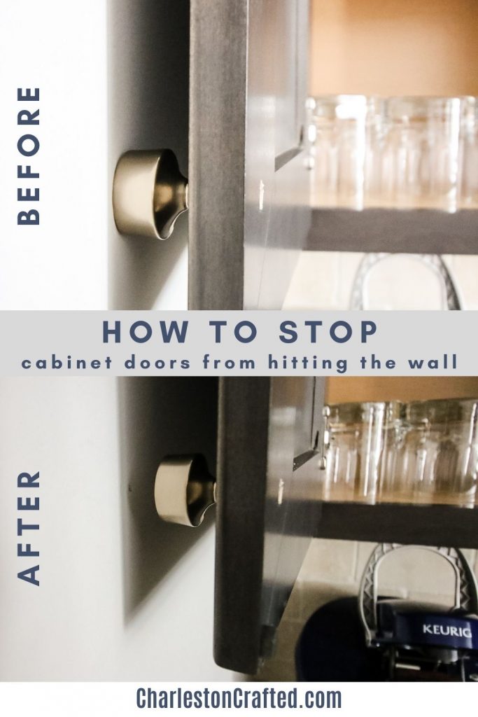 how to stop cabinet doors from hitting the wall