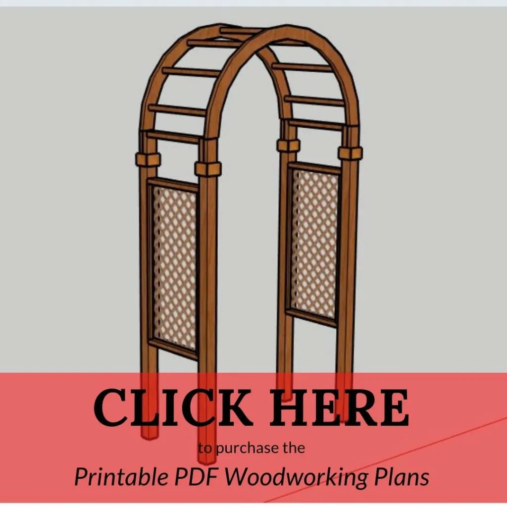 CLICK HERE to purchase the Printable PDF Woodworking Plans Arbor Arch