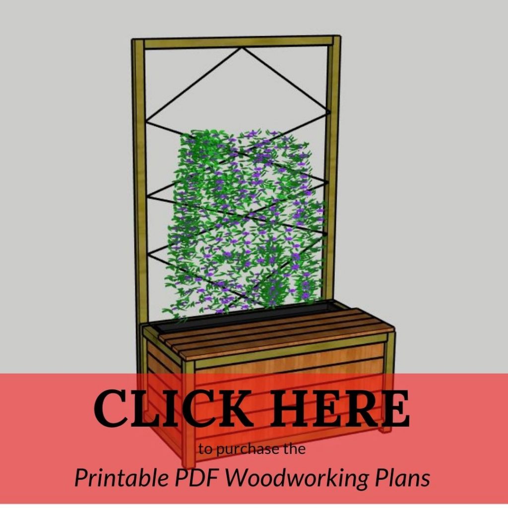 CLICK HERE to purchase the Printable PDF Woodworking Plans Planter Bench