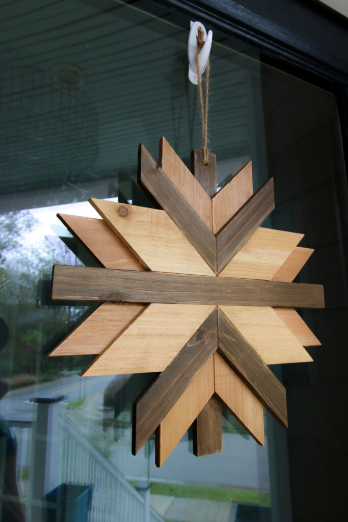 wooden snowflake