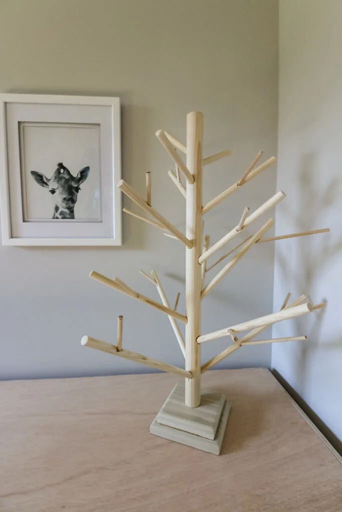 Dowel tabletop christmas tree