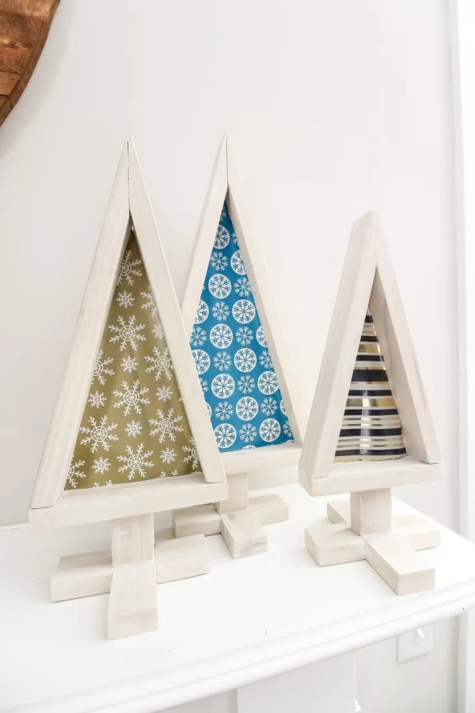 DIY Tabletop wooden Christmas trees