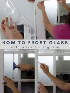 how to frost glass with privacy cling film