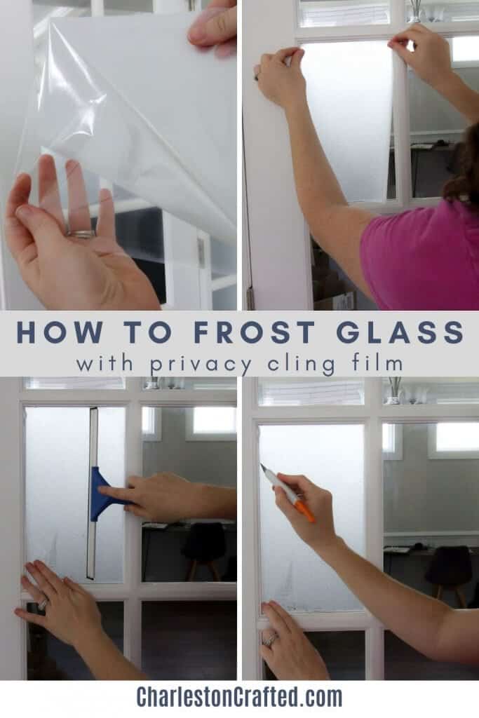 how to frost glass with privacy cling film