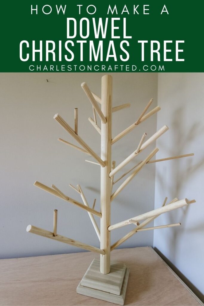 how to make a dowel christmas tree