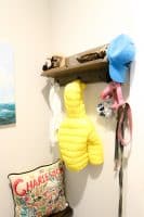 DIY entryway shelf with hooks