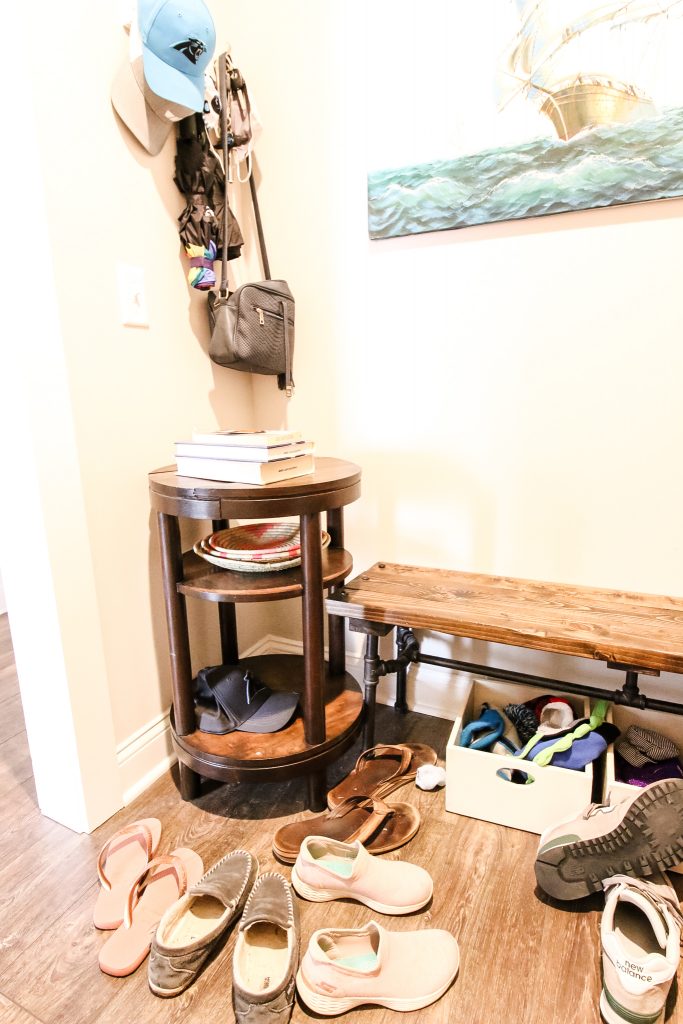 Before shot of mud room