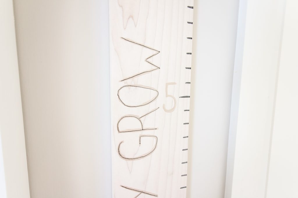 Text ideas for a wooden growth chart