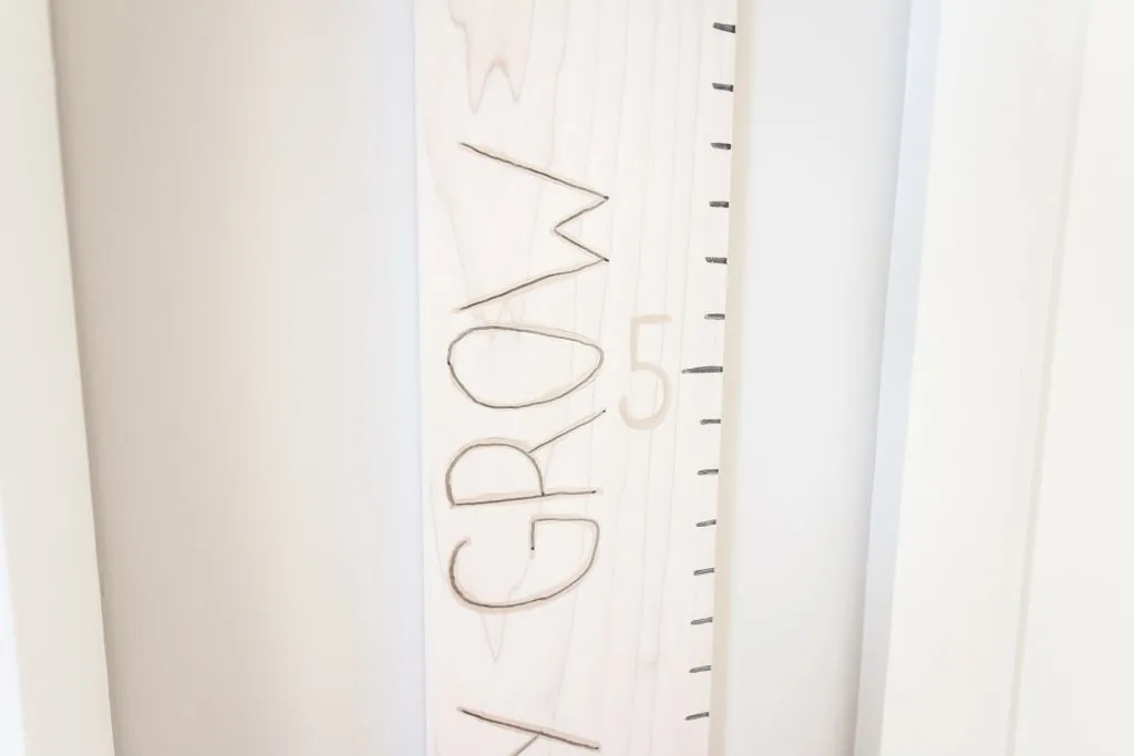 Text ideas for a wooden growth chart