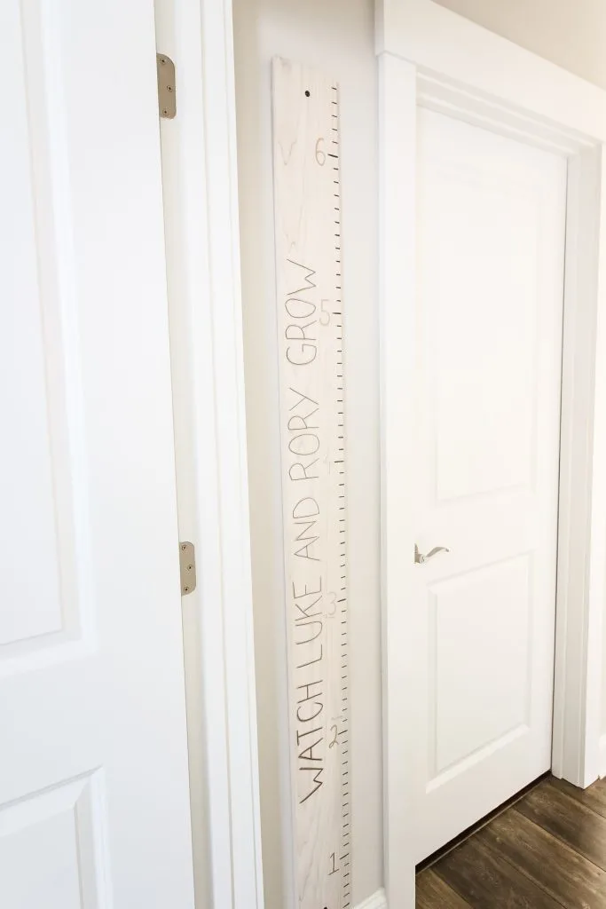 DIY wooden height chart