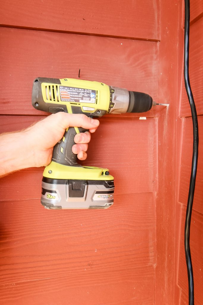 pre-drill holes before hanging string lights