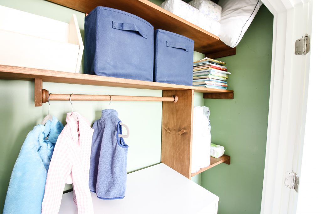 Close up of interior of closet