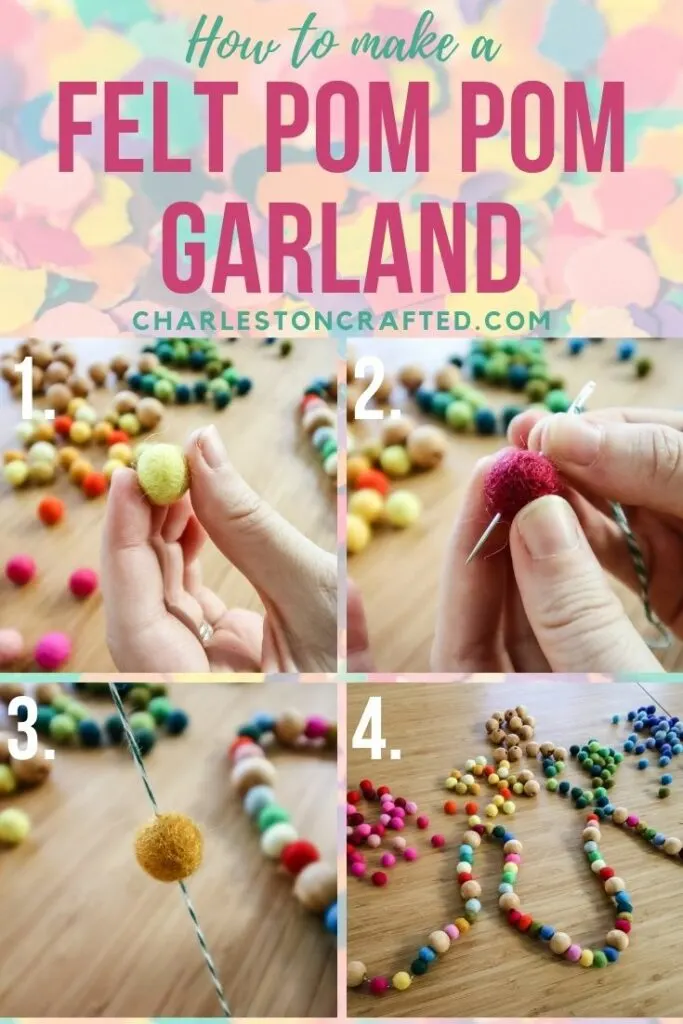how to make a felt ball garland