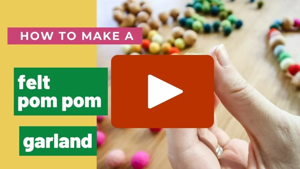 how to make a felt pom pom ball garland clicker