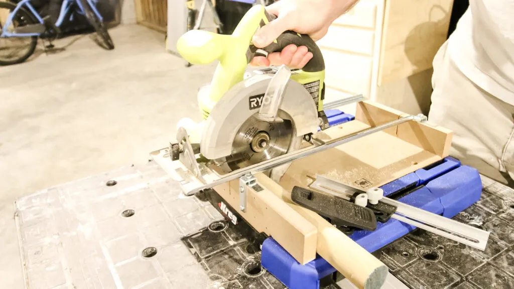 Circular saw on Kreg Crosscut Station