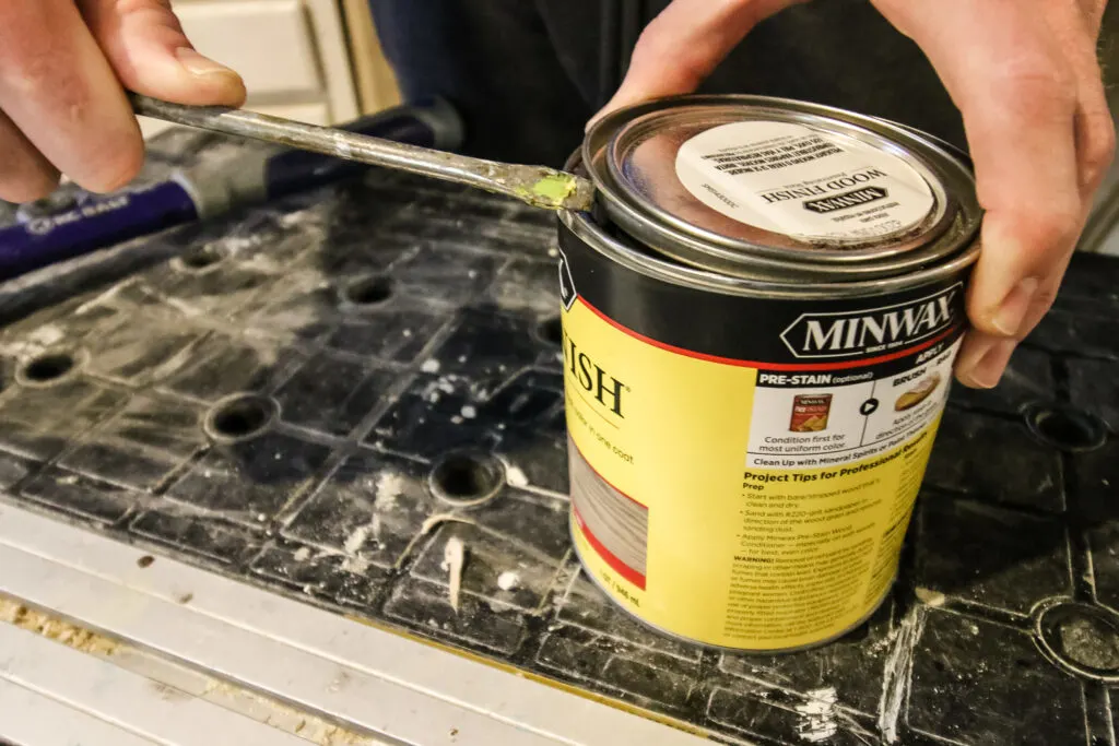 how to open a can of wood stain