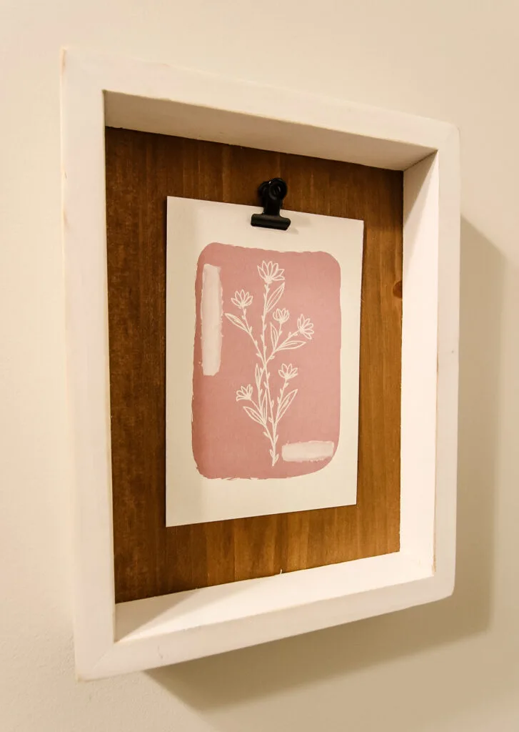 art card and clip frame