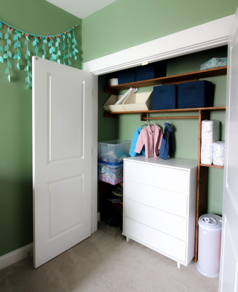 custom toddler wooden closet system