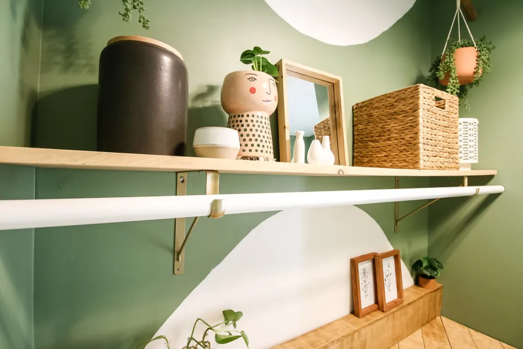 Shelving in laundry room