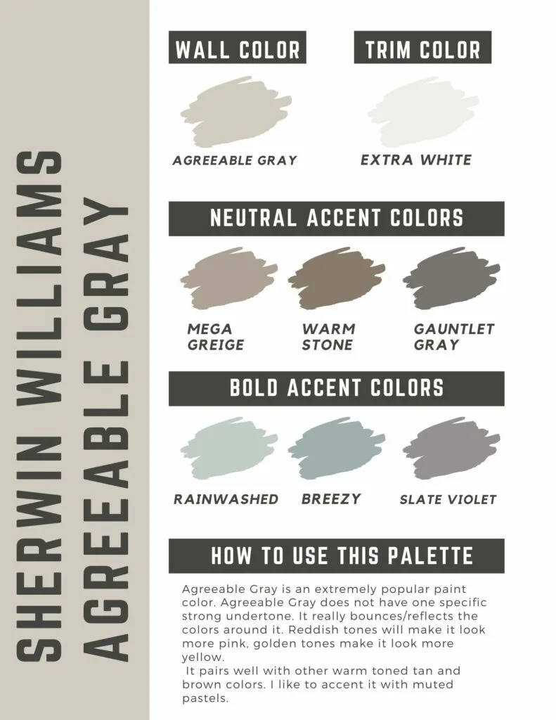 agreeable gray paint color palette