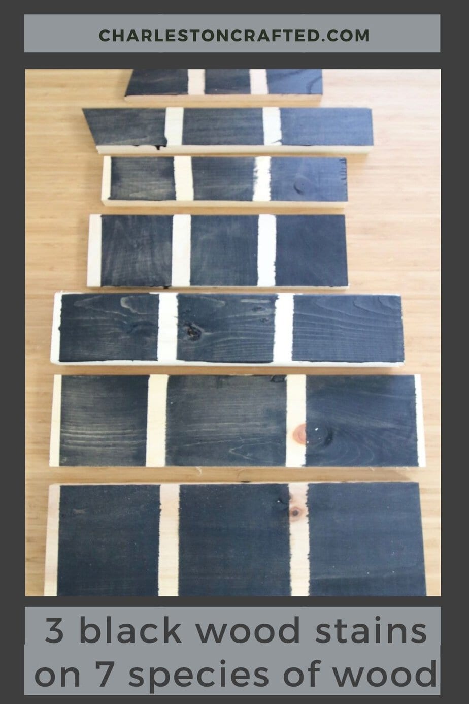 How to stain wood black + 3 black stains tested on 7 species of wood! 