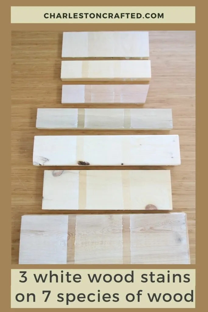 The best white wood stains tested on 7 species of wood