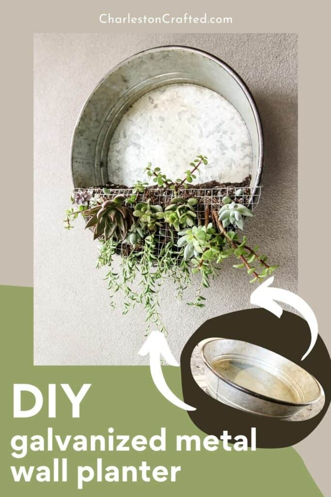  DIY galvanized metal wall planter