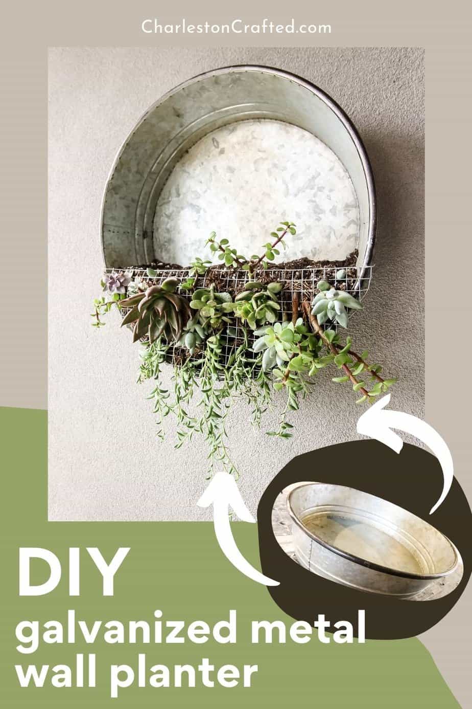 Galvanized wall planter deals