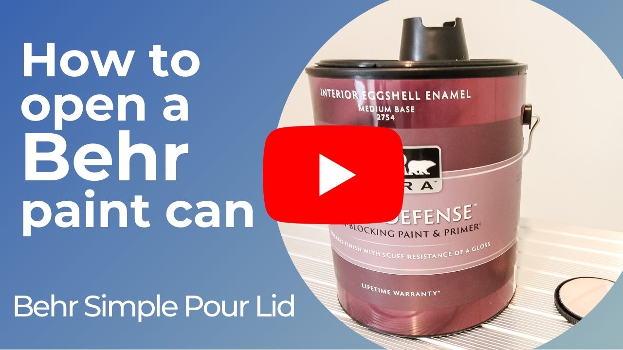 How to open a can of Behr paint with the Simple Pour Lid
