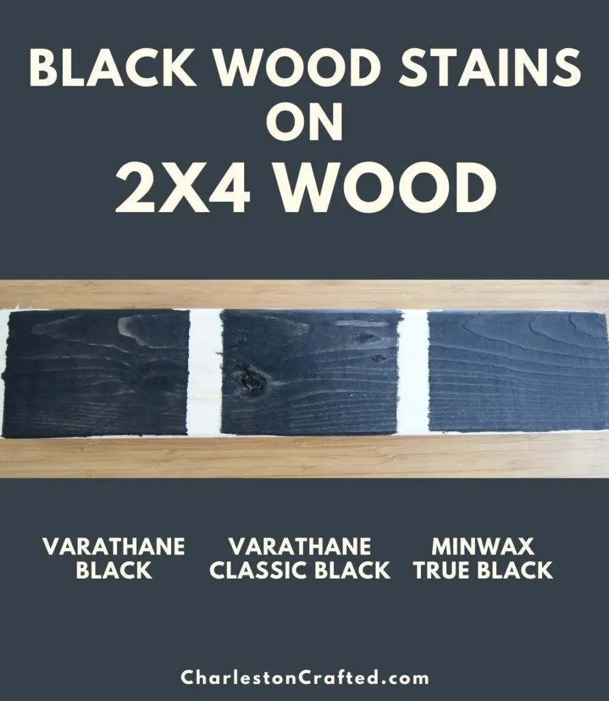 black wood stain 2x4 wood pin