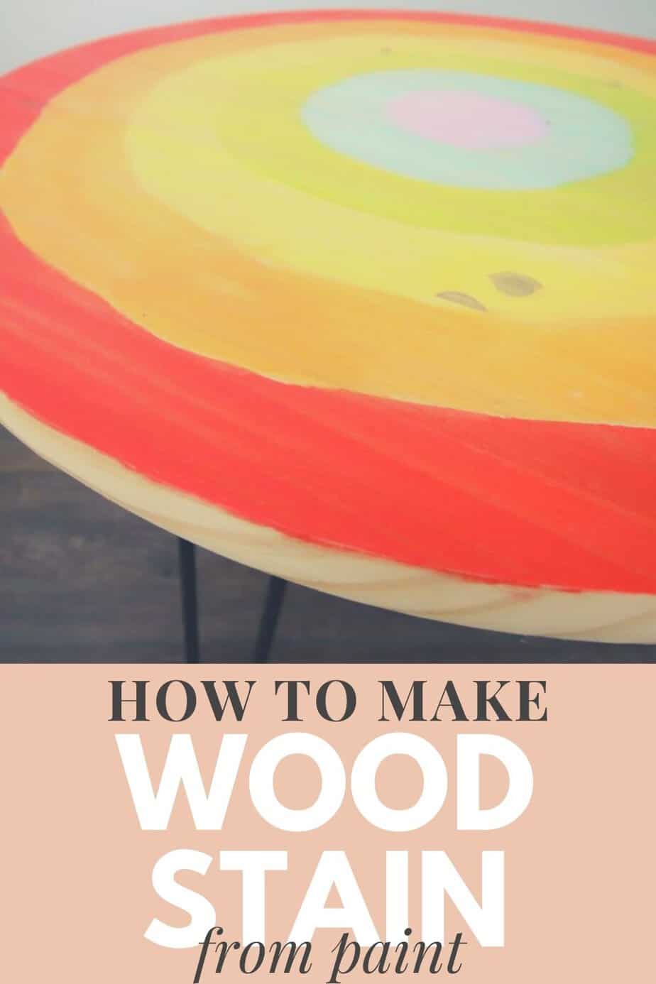 how to make wood stain from paint